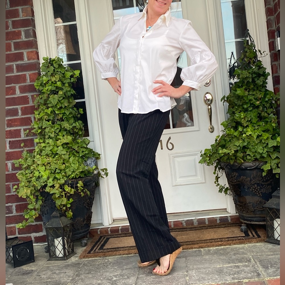 Duet Designs classy dress maternity pants with cuff leg.